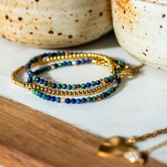 Bracelets Bundle of 2 Phoenix Turquoise Beaded Bracelets Stacking Bracelet CUTE - Picture 3 of 7